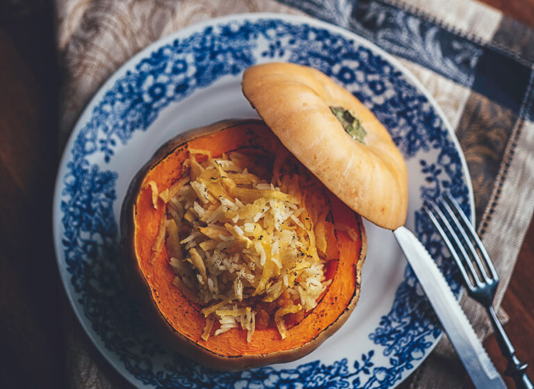 Deze geinige risotto maakt een afschuwelijk Halloween diner draaglijk