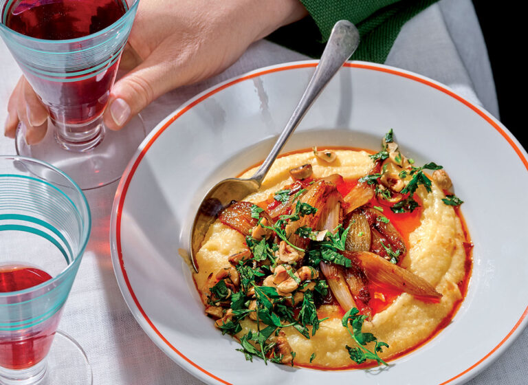 Polenta met chipotleboter-sjalotten uit Extra